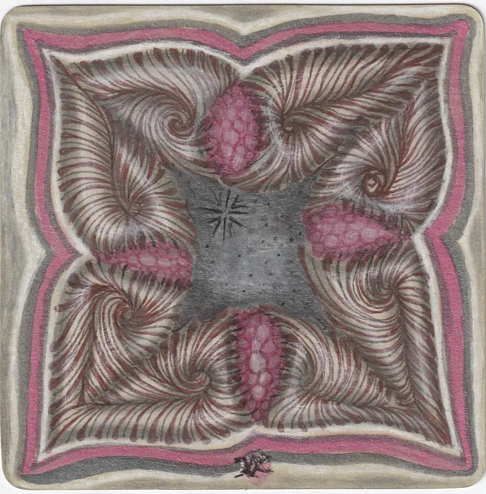 Tan Tones Zentangle artwork by Rashim Bhargava CZT