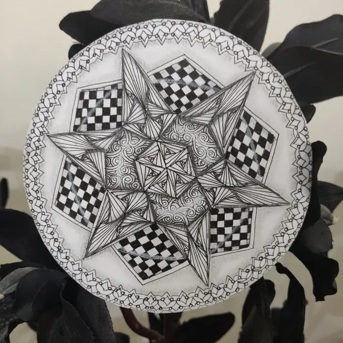 Zendalas Zentangle artwork by Rashim Bhargava CZT